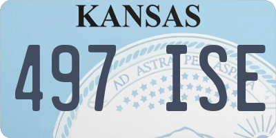 KS license plate 497ISE