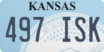 KS license plate 497ISK