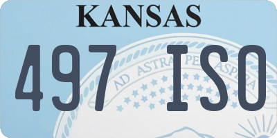 KS license plate 497ISO