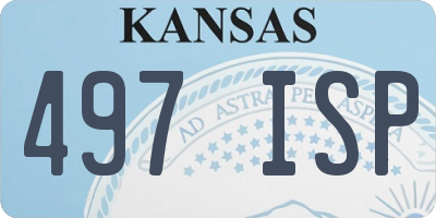 KS license plate 497ISP