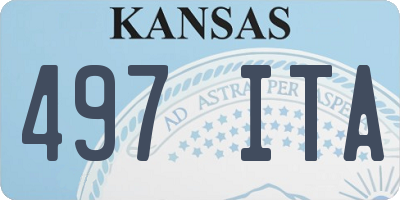 KS license plate 497ITA