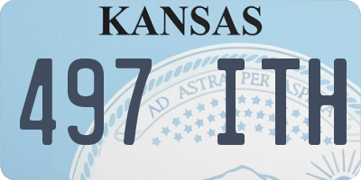 KS license plate 497ITH