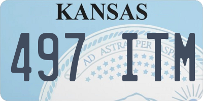 KS license plate 497ITM