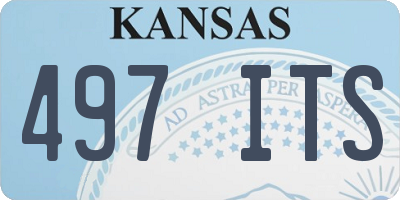 KS license plate 497ITS
