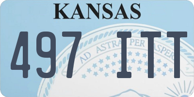 KS license plate 497ITT