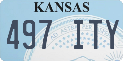 KS license plate 497ITY
