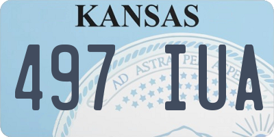 KS license plate 497IUA