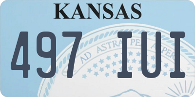 KS license plate 497IUI