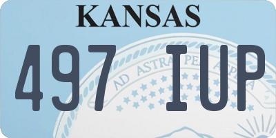 KS license plate 497IUP