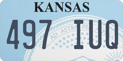 KS license plate 497IUQ