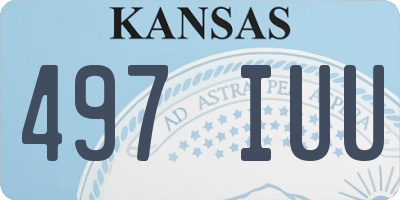 KS license plate 497IUU