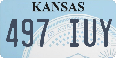 KS license plate 497IUY