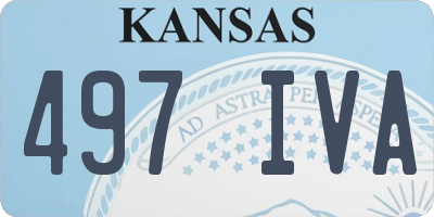 KS license plate 497IVA
