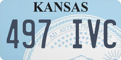 KS license plate 497IVC