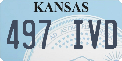 KS license plate 497IVD
