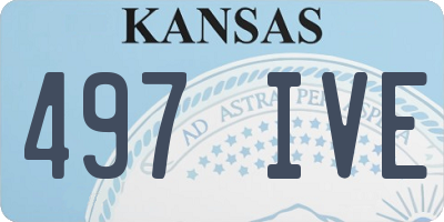 KS license plate 497IVE