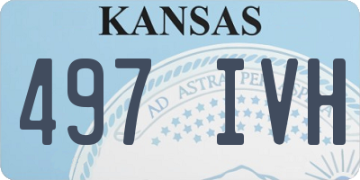 KS license plate 497IVH