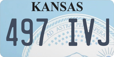 KS license plate 497IVJ