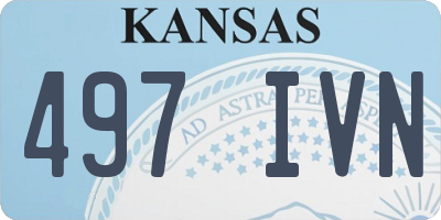 KS license plate 497IVN