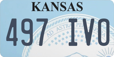 KS license plate 497IVO