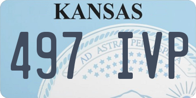 KS license plate 497IVP