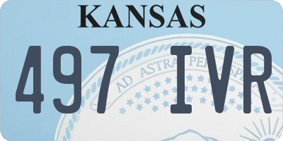 KS license plate 497IVR