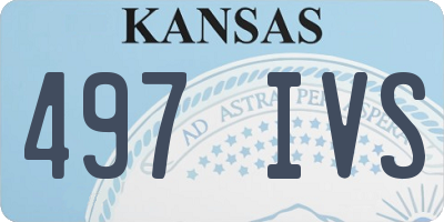KS license plate 497IVS