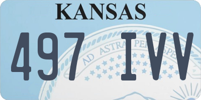 KS license plate 497IVV