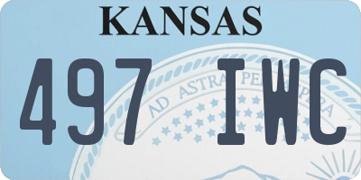 KS license plate 497IWC