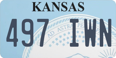 KS license plate 497IWN