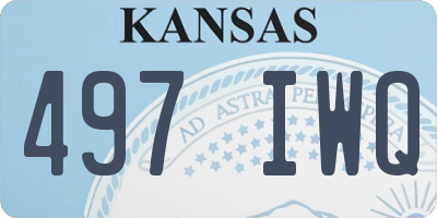 KS license plate 497IWQ