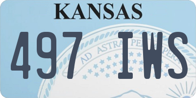 KS license plate 497IWS