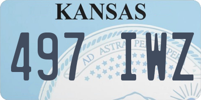 KS license plate 497IWZ
