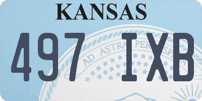 KS license plate 497IXB