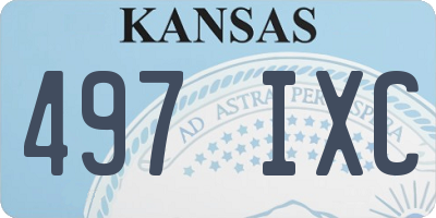 KS license plate 497IXC