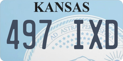 KS license plate 497IXD