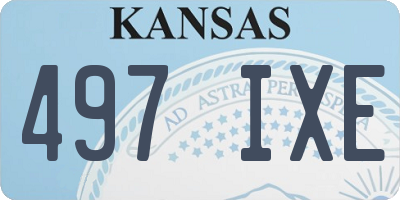 KS license plate 497IXE