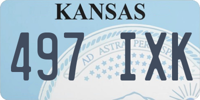 KS license plate 497IXK