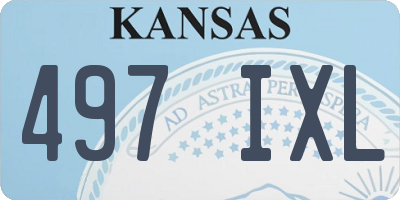 KS license plate 497IXL