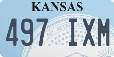 KS license plate 497IXM