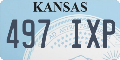 KS license plate 497IXP