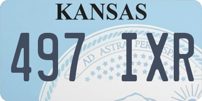 KS license plate 497IXR