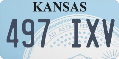 KS license plate 497IXV
