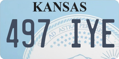 KS license plate 497IYE