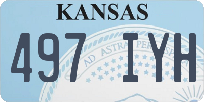 KS license plate 497IYH