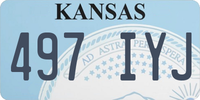 KS license plate 497IYJ