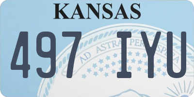 KS license plate 497IYU