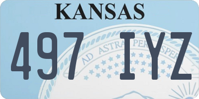 KS license plate 497IYZ