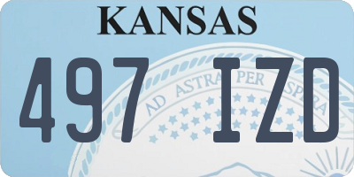 KS license plate 497IZD