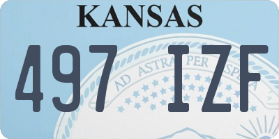 KS license plate 497IZF